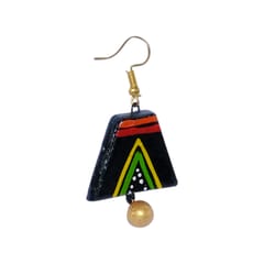 MULTICOURED LONG NECKLACE SET WITH GOLDEN TOUCH