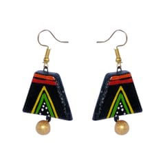 MULTICOURED LONG NECKLACE SET WITH GOLDEN TOUCH