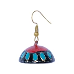 MULTI COLOURED WORLI DESIGN NECKLACE WITH JHUMKA