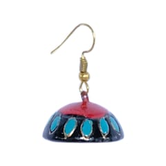 MULTI COLOURED WORLI DESIGN NECKLACE WITH JHUMKA