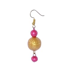 PINK AND GOLDEN RUDRAKSHA BEADS NECKLACE SET