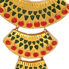 GOLDEN NECKLACE WITH MULTI DOT PRINT