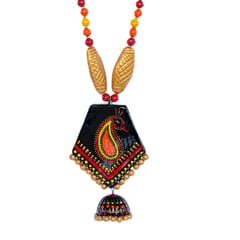 PEACOCK DESIGN TERRACOTTA NECKLACE SET