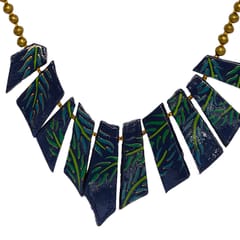 Blue And Green Square Choker Set