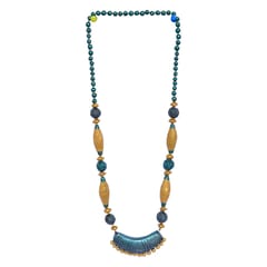 BLUE AND GOLDEN NECKLACE SET