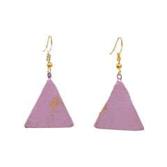 Lavender and golden dangler earrings