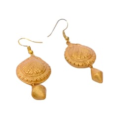 Golden Designer Terracotta Earrings
