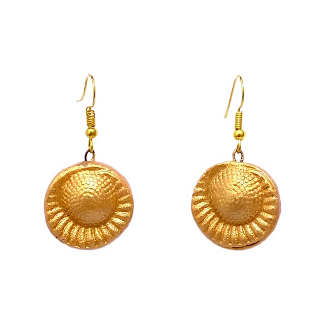 Golden Circular Earrings