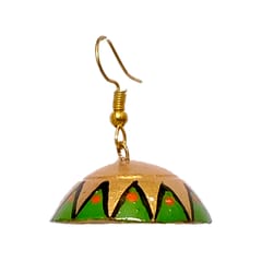 Green & Golden Terracotta Jhumka