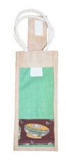 Green Jute Water Bottle Bag JL33