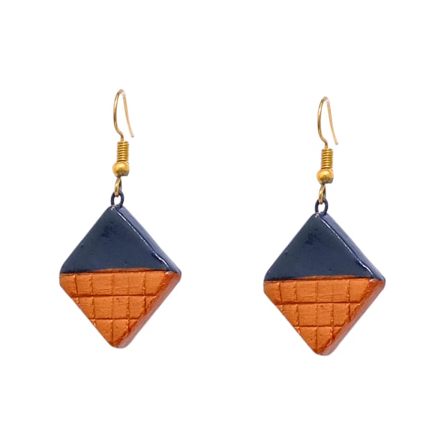 Dual Coloured Terracotta Earrings