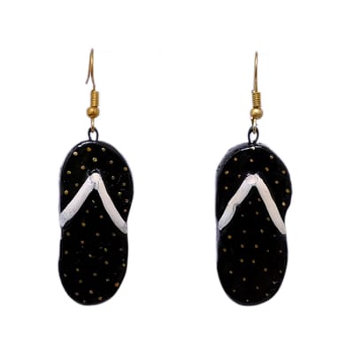 Black Sleeper shaped earrings