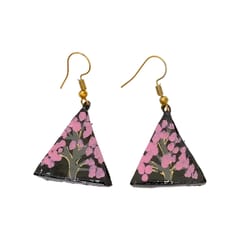 Pink and Black Terracotta Earrings