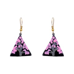 Pink and Black Terracotta Earrings