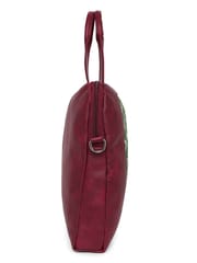 Tisser Atisans Handpainted Long Shoulderstrap Leather Laptop Bag