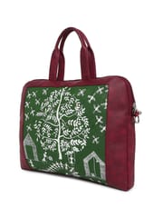 Tisser Atisans Handpainted Long Shoulderstrap Leather Laptop Bag