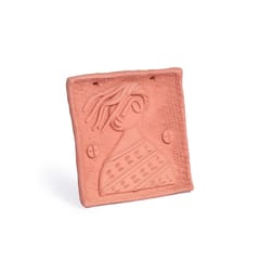 Tisser Artisans Terracotta hand painted decorative Women Face Wall Hanging Tiles