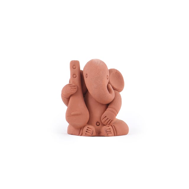 Tisser Artisans Terracota Handmade Vina Ganesh use for ethic look to the home