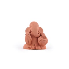 Tisser Artisans Handmade Terracotta Tabla Ganesh