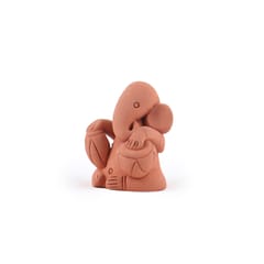 Tisser Artisans Handmade Terracotta Tabla Ganesh