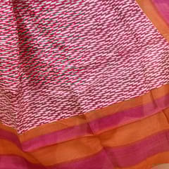 3stones | Handwoven | Hand Block | Pure Silk | Dupatta | Silk Mark | Pink | GCA4