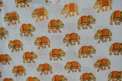Handblock animal print cotton Kurta for boys