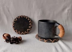 Terracotta by Sachii "Longpi Black Pottery Coaster Round"