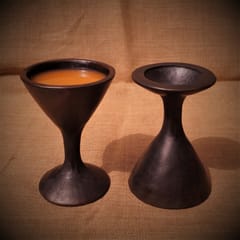 Terracotta by Sachii 'Sherry' Longpi Black Pottery Wine Glass"