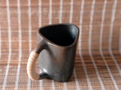 Terracotta by Sachii "Longpi Black Pottery Trikon Coffee Mug Large"