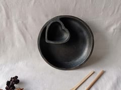 Terracotta by Sachii "Longpi Black Pottery Chip-n-Dip or Momo Platter"