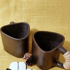 Terracotta by Sachii "Longpi Black Pottery Trikon Coffee Mug Small"