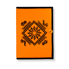 Diamond Warli Design Button File Folder