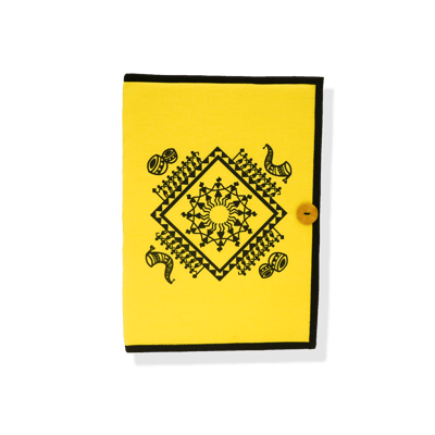 Diamond Warli Design Button File Folder