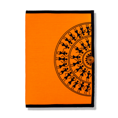 Semi-Circle Warli Design Button File Folder