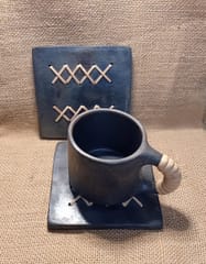 Terracotta by Sachii "Longpi Black Pottery Coaster Square" Set of 2