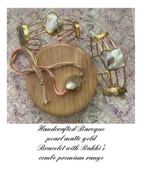 Baroque Stone Rakhi and Bracelet