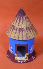 Wooden Village Country Side Lifestyle Blue and Violet Color Hut Showpiece Combo4