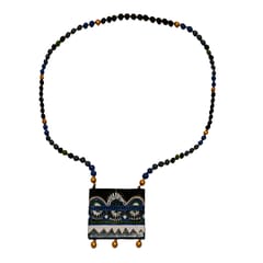 Multicolored Square shaped Necklace and earrings set