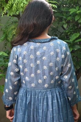 Chikankari dress: Blue