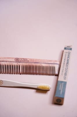 Bamboo Toothbrush + Neem Wood Comb