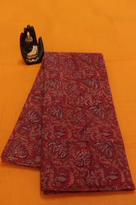 Red Kalamkari Handloom Cotton fabric -0033