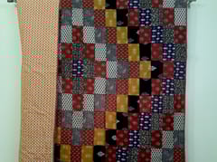 Bold Black Upcycled Cotton Dohar