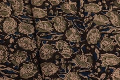 Black Kalamkari Handloom Cotton Fabric -0034