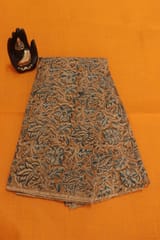 Yellow Kalamkari Handloom Cotton fabric -0035
