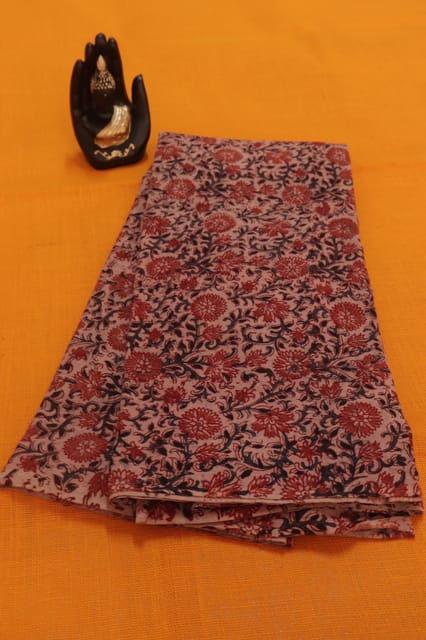 Light Pink Kalamkari Handloom Cotton fabric -0036