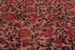Light Pink Kalamkari Handloom Cotton fabric -0036