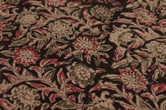 Black Kalamkari Handloom Cotton fabric -0041