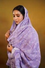 Purple Chikankari Dupatta