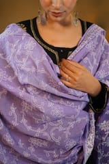 Purple Chikankari Dupatta