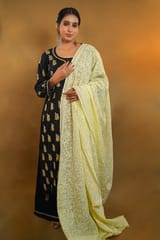 Yellow Chikankari Dupatta